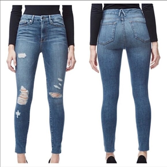 Good American Denim - Good American Good Waist Cropped Jeans